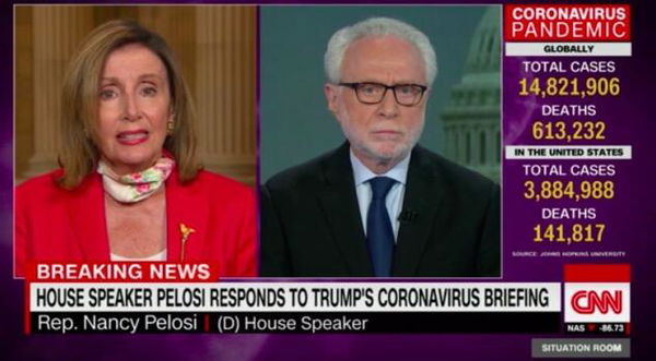 Nancy Pelosi contro il presidente USA: «il coronavirus è il Trump virus»