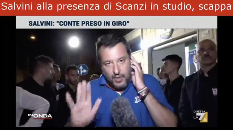 La storia di Salvini che ‘scappa’ dal confronto con Scanzi | VIDEO