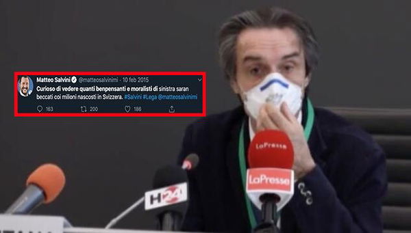 Quando Salvini era curioso di vedere quanti moralisti di sinistra saranno beccati con il conto in Svizzera