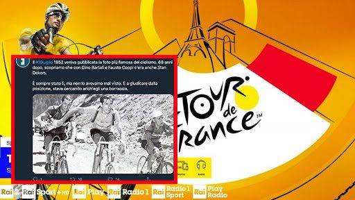 La storia del terzo ciclista dimenticato nella foto della borraccia di Coppi e Bartali