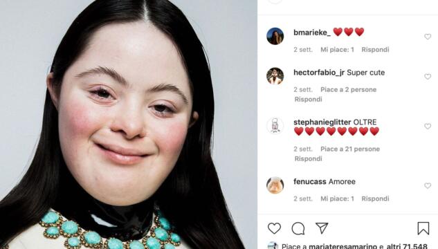 modella down gucci