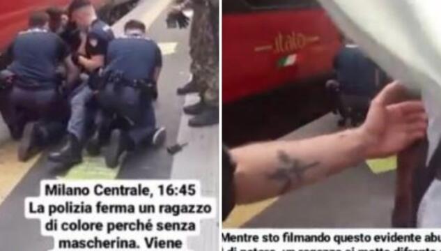 ragazzo africano immobilizzato