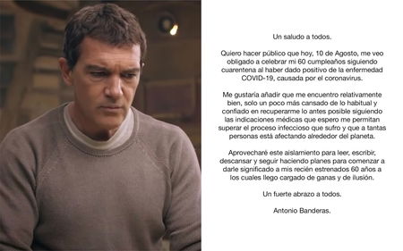 Antonio Banderas annuncia di essere positivo al Covid-19 nel giorno del suo 60esimo compleanno article-post