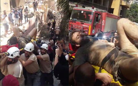 Le immagini dell’uomo soccorso dopo dieci ore e la commozione dei cittadini di Beirut | VIDEO article-post