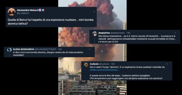 Gli ‘artificieri’ social italiani hanno già deciso: a Beirut è esplosa una bomba nucleare article-post