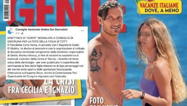 L’ordine dei giornalisti segnala il settimanale Gente per la copertina su Chanel Totti