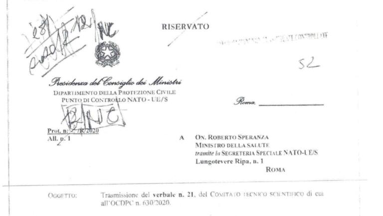 L’ultimo verbale del Comitato Tecnico-Scientifico prima del lockdown