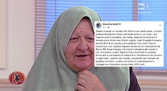 Massimo Boldi spera nel ritorno dell’Onnipotente per liberarci dai potenti e dalle mascherine