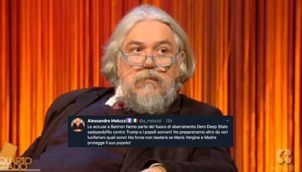 Meluzzi e il complotto «Dem Deep State sadopedofilo» dietro l’arresto di Bannon