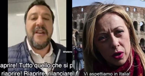 Pandemia colposa? Come Salvini e Meloni avrebbero voluto gestire l’emergenza Covid (in due video)