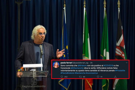 Il tempismo di Paola Ferrari che si è detta «convinta che Briatore non sia positivo al Covid». Lei si difende: «ero ironica» article-post