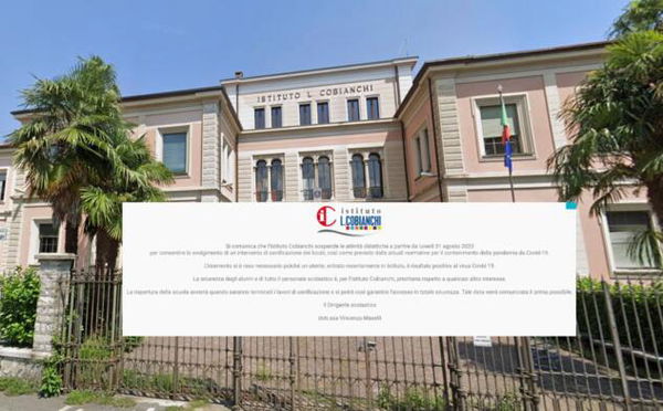 Primo caso Covid in una scuola: chiude un Istituto a Verbania