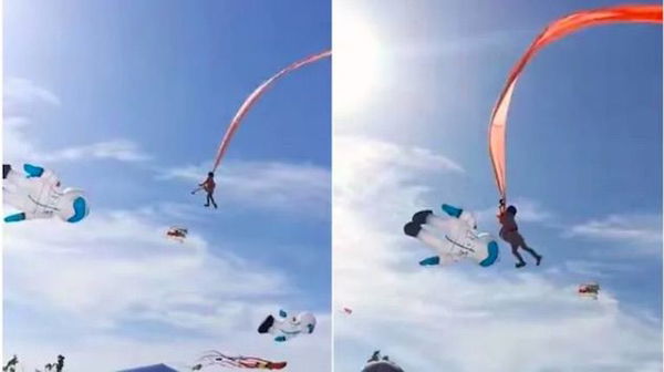 Taiwan: le immagini virali della bambina trascinata in aria dal suo aquilone