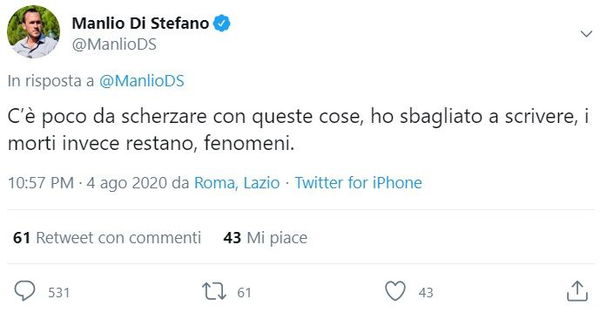 Beirut, polemica sul tweet del 5 Stelle Di Stefano: «Ho sbagliato a scrivere, i morti restano, fenomeni»