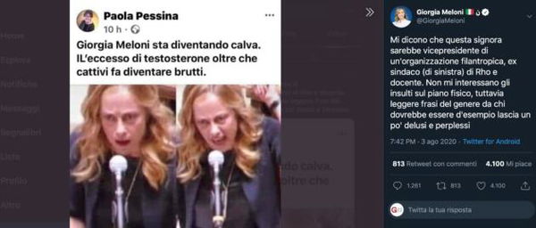 Dopo il post sulla «Meloni che sta diventando calva», si dimette Paola Pessina