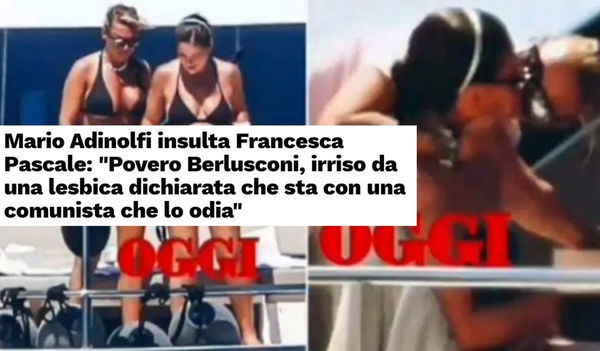 Libero definisce «insulto» il tweet di Adinolfi su Francesca Pascale e Paola Turci ma poi le chiama “amiche speciali”