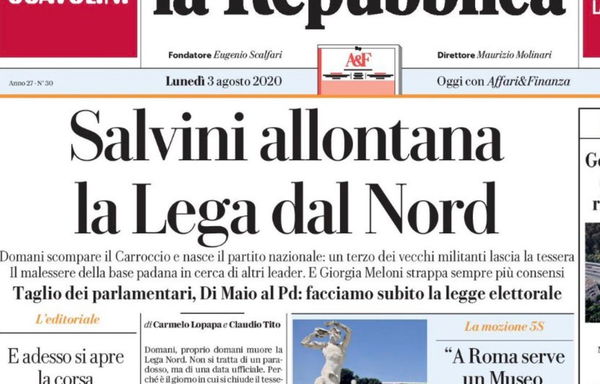 Salvini accusa Repubblica di avere «la stessa attendibilità di Topolino»