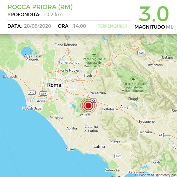 La scossa di terremoto a Roma e provincia