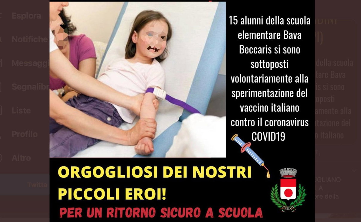 L’indignazione per i «bambini di Bugliano» volontari del vaccino Covid article-post