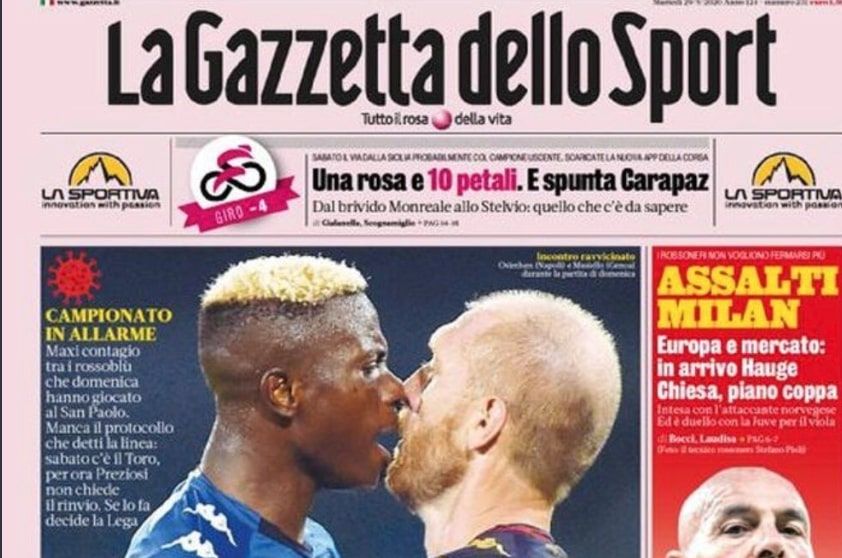 Masiello non sarebbe positivo al coronavirus article-post
