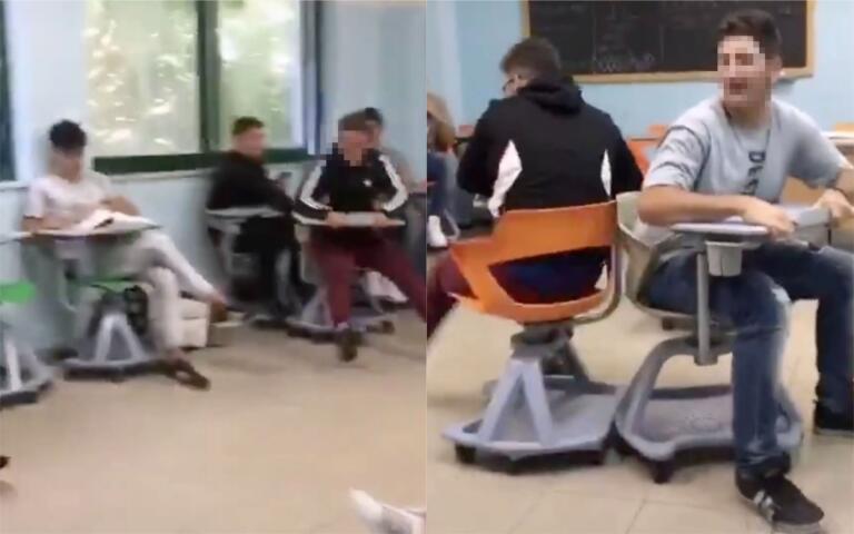 L’indignazione per il video ‘dell’autoscontro’ con i banchi a rotelle. Ma il filmato è del 2017