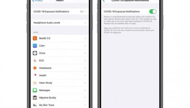 Covid-19 notifiche Apple