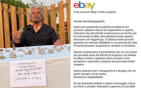 I ‘probiviri’ di eBay hanno espulso Beppe Grillo