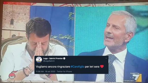 La Lega ringrazia Gianrico Carofiglio su Twitter