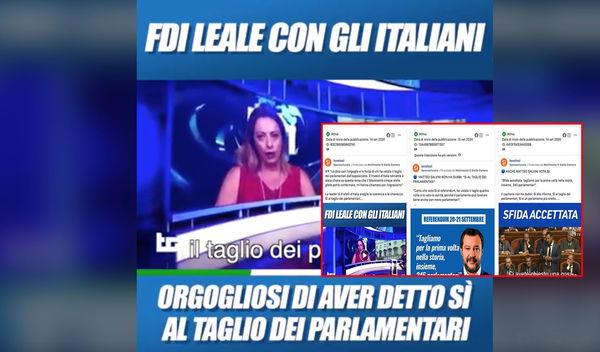 Il M5S ha scelto di sponsorizzare i video di Matteo Salvini e Giorgia Meloni sul referendum