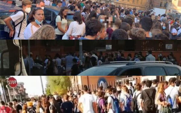 Gli ingressi scaglionati per evitare pericolosi assembramenti. Anzi no