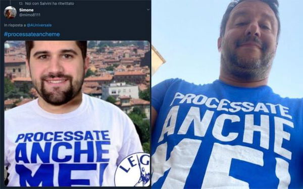 La gaffe della Lega che ritwitta anche l’immagine (falsa) di Luca Cavazza che chiede: «Processate anche me»