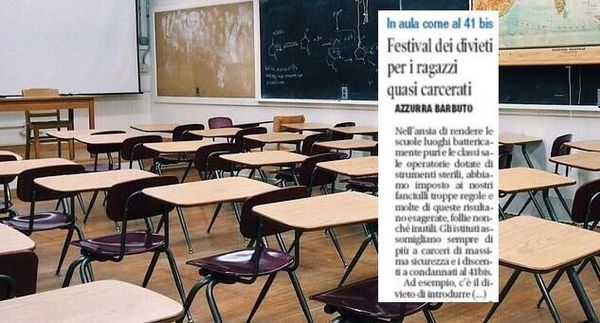 Libero quotidiano e le scuole paragonate al carcere (e al 41-bis)
