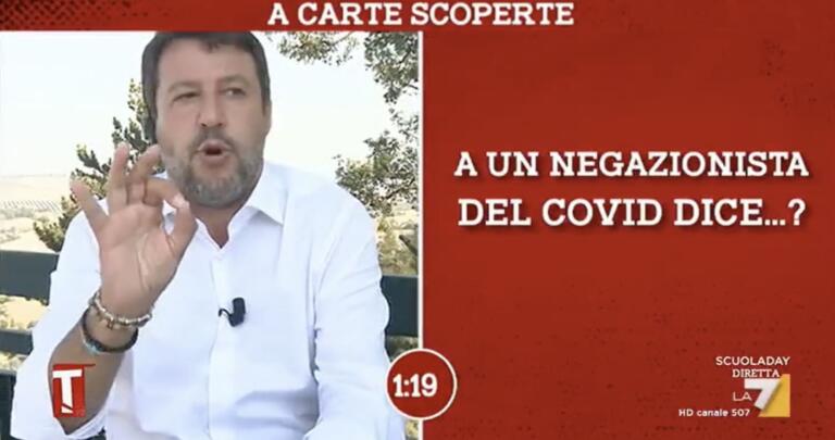 Salvini ritiene di non essere «un pericolo pubblico». E per questo non scarica l’app Immuni