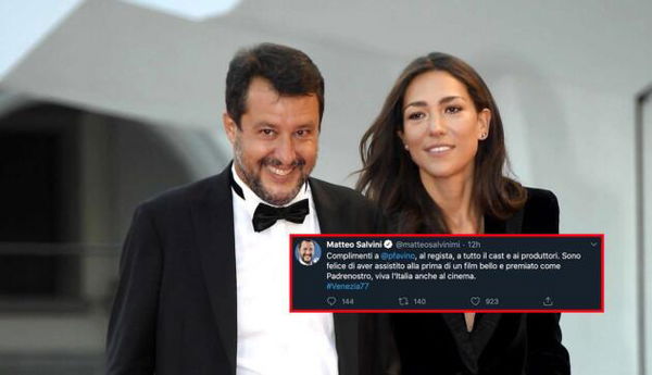 Dopo le polemiche dei giorni scorsi, Salvini fa i complimenti a Favino per la Coppa Volpi