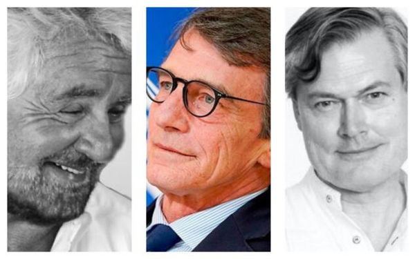 Lo strano evento con David Sassoli, Gunter Pauli e Beppe Grillo