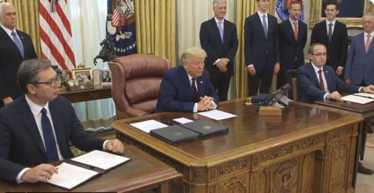 Serbia e Kosovo, storico patto sotto l’egida di Trump