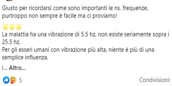 “La malattia non esiste sopra una certa frequenza” “La malattia non esiste sopra una certa frequenza”