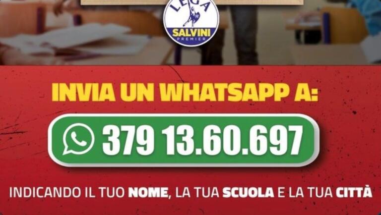 Ma Salvini che chiede di inviare un WhatsApp di segnalazione sulle scuole è lo stesso che non scarica Immuni?
