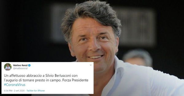Berlusconi positivo al Covid, l’augurio di pronta guarigione di Renzi: «Forza Presidente»