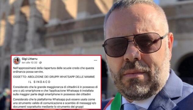 sindaco abolisce chat WhatsApp