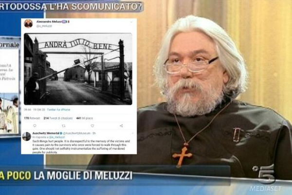 Dopo l’intervento dell’Auschwitz Memorial, Meluzzi cancella il fotomontaggio sul lager