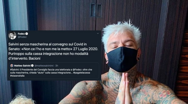 Fedez spiega perché Conte non ha potuto chiedere a Salvini una campagna sull’uso della mascherine