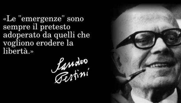 Frase Pertini su emergenza