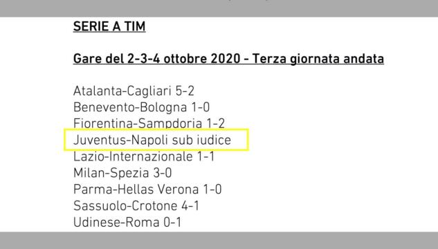 Giudice sportivo su Juve-Napoli
