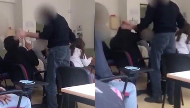 Professore schiaffeggia alunno