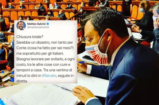 Attenzione: Salvini ha cambiato di nuovo idea sul lockdown article-post