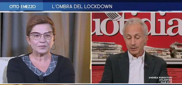 Travaglio contro la politologa Ventura sulla definizione di dpcm