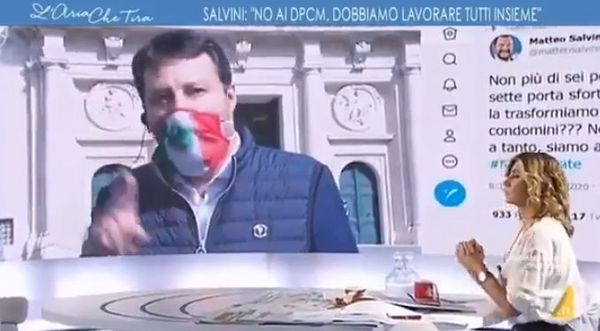 Come Salvini preferisce andarsene piuttosto che rispondere a Myrta Merlino sui vaccini in Lombardia