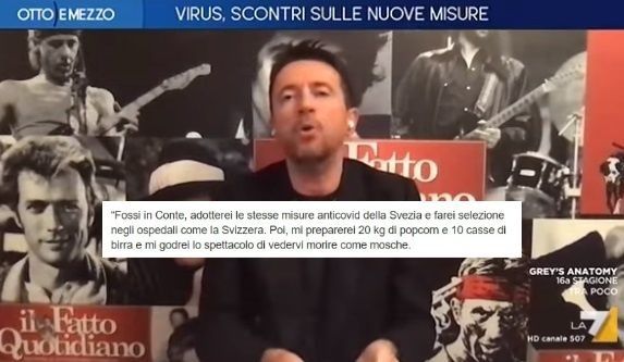 Scanzi lapidario contro chi protesta per il nuovo Dpcm: «Ipocriti, disfattisti, ignoranti come le bestie»