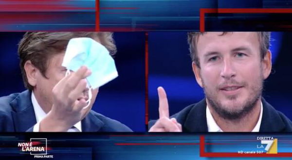 Sileri-Fusaro, lo scontro in tv a Non è l’Arena sulle mascherine